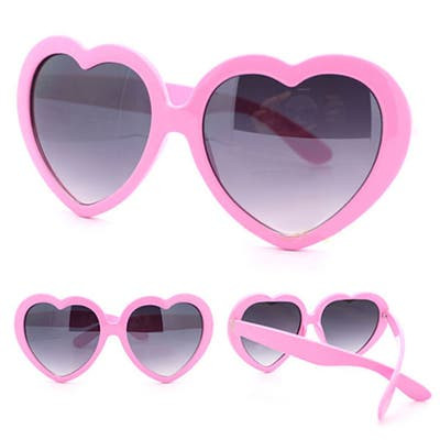Light Pink Heart Sunglasses Bulk | | Adult Size | 1051P